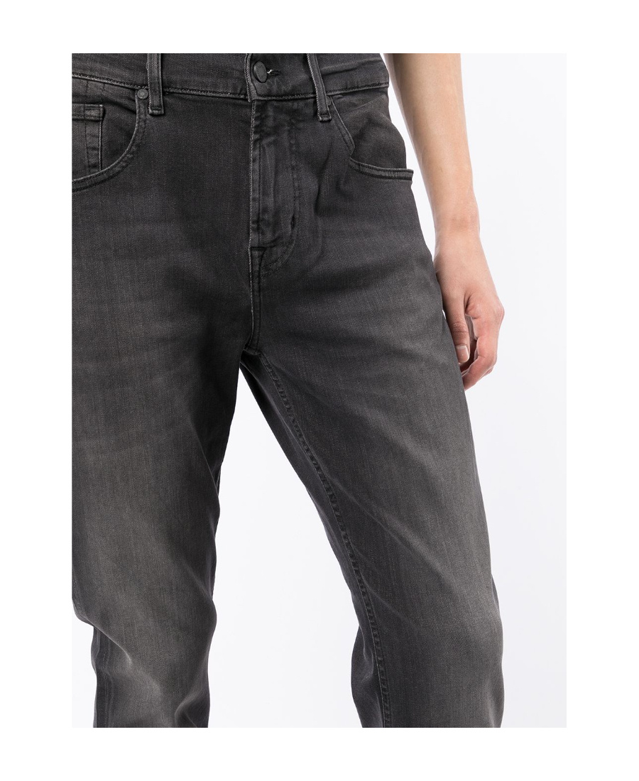 7 FOR ALL MANKIND SKINNY-CUT WASHED JEANS 