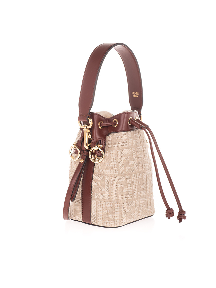 Fendi Mini Mon Tresor Bag In Nude