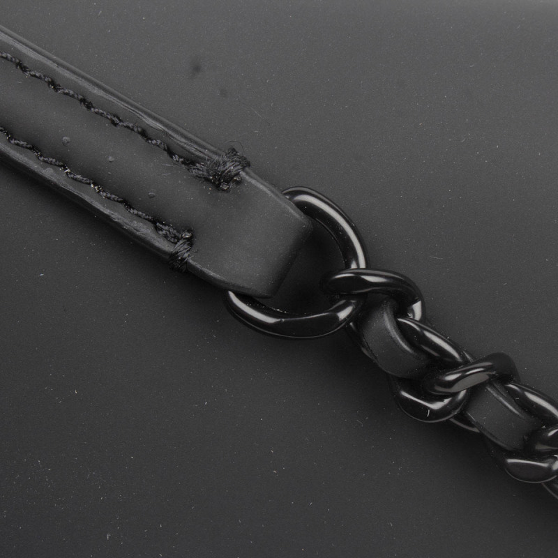 Tory Burch Logo Chain Shoulder Bag In Black