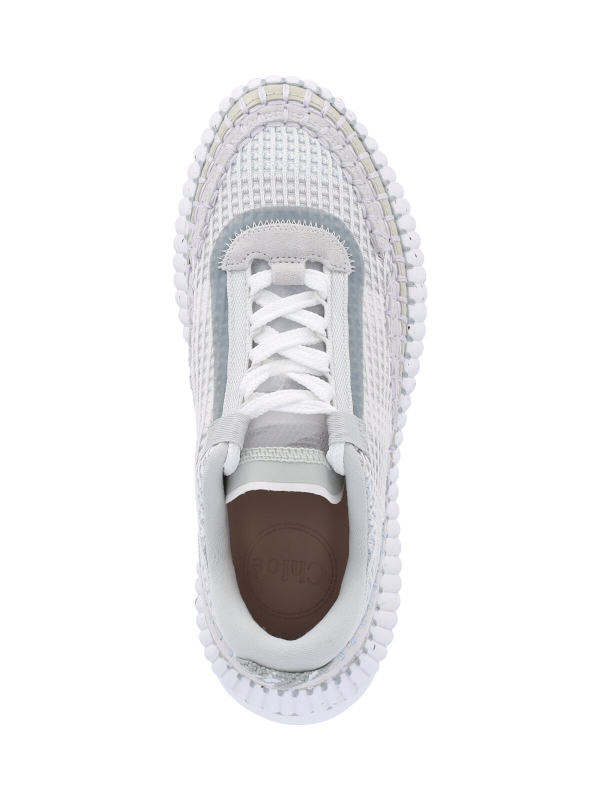 Chloé Low Top Sneakers Textured Sole In Blue