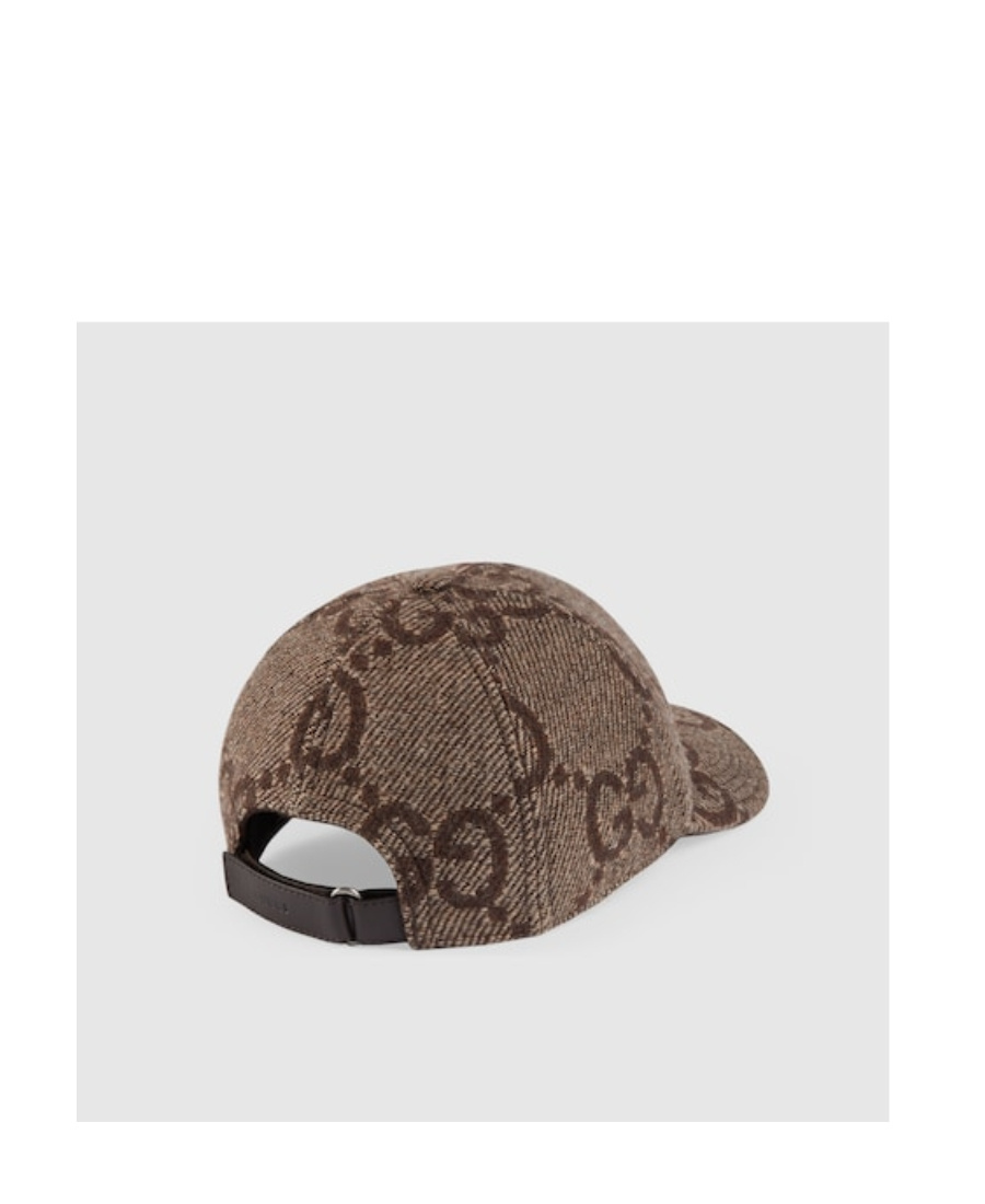 Gucci Jumbo Gg Wool Baseball Cap In Green