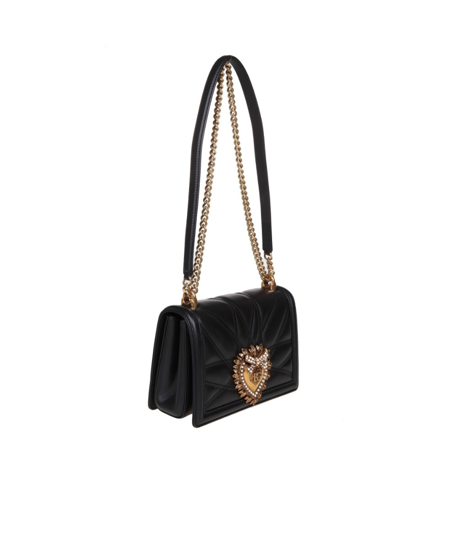 Dolce & Gabbana Medium Devotion Quilted Shoulder Bag In Green