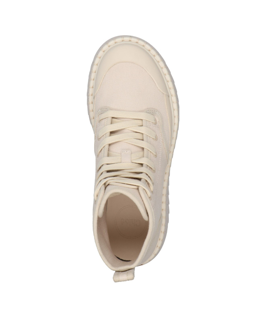 Chloé Lilli Ankle Boots Aus Canvas In Nude