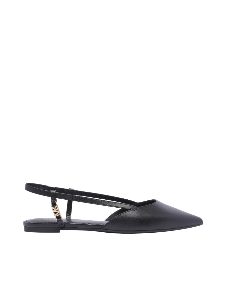 Michael Michael Kors Logo-plaque Leather Pumps In Black
