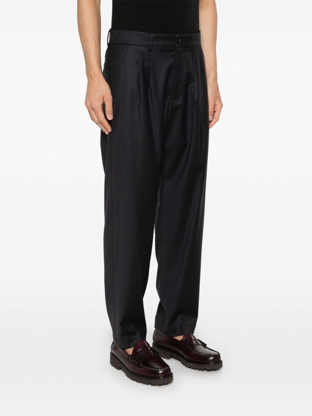 Barena Venezia Belt-loop Casual Pants In Black