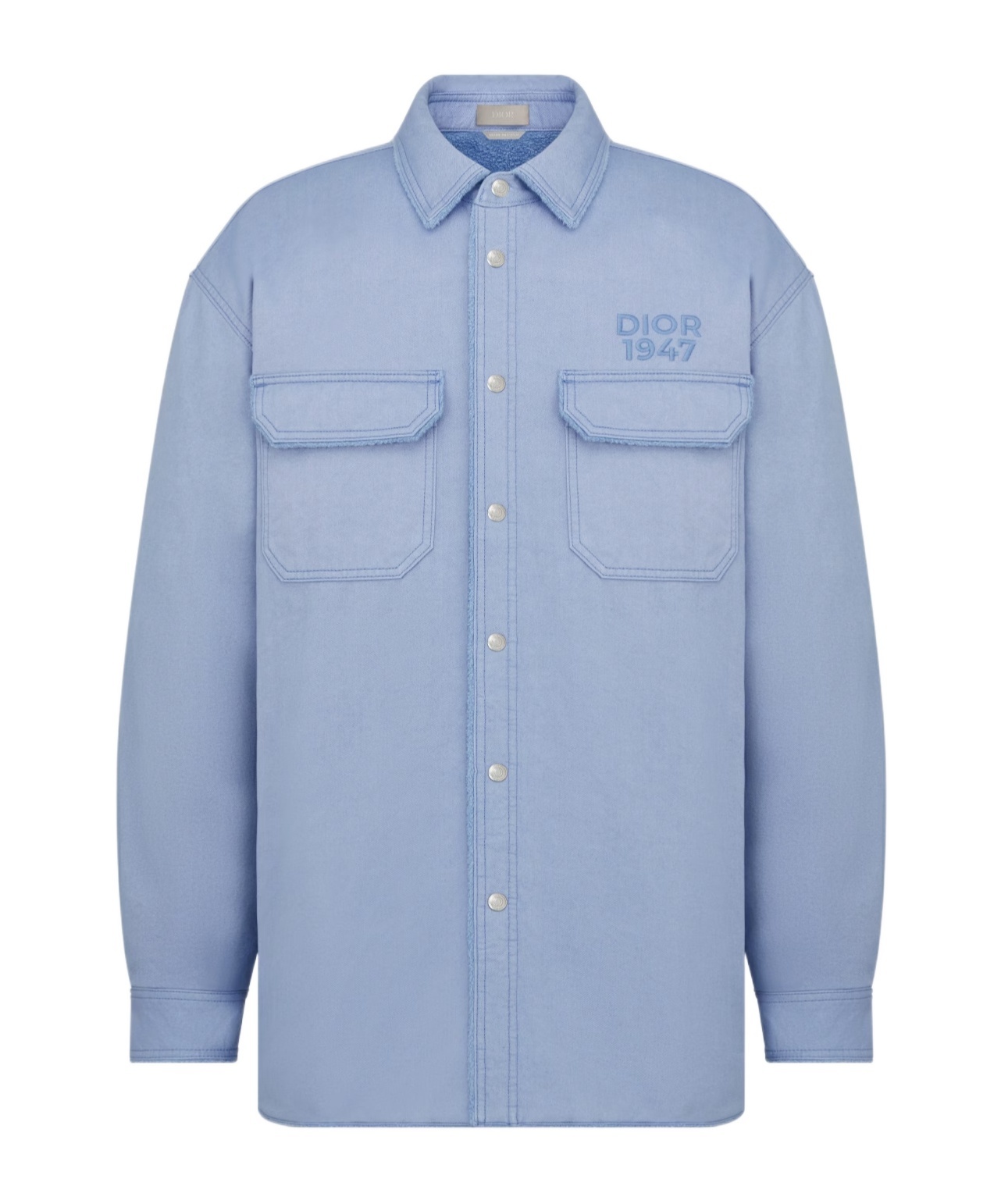 Dior Logo Jacket Shirt In Blue