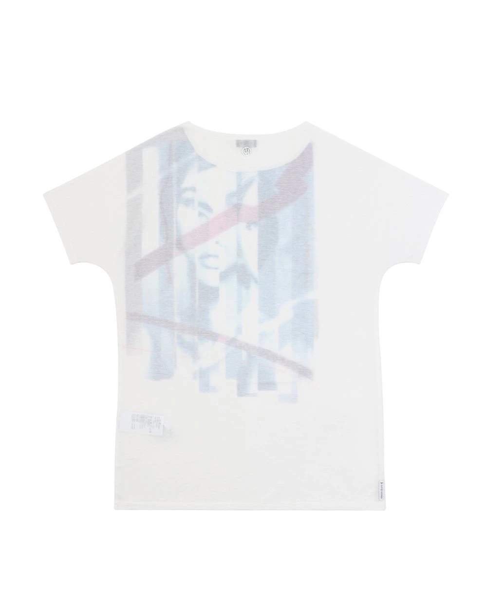 Shop Armani Jeans Printed T-shirt With Round Neck In White