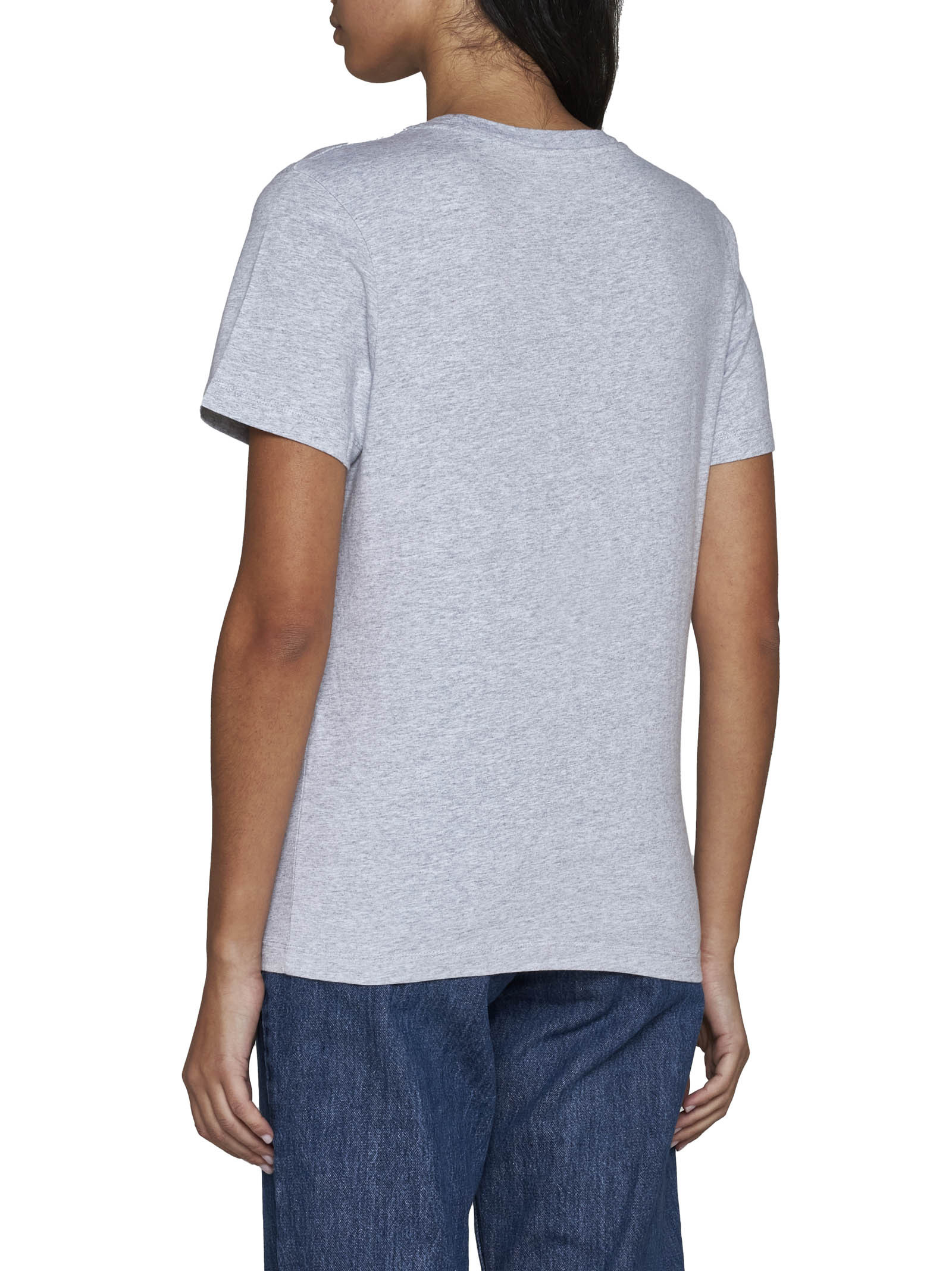 MAISON KITSUNÉ MAISON KITSUNÉ FOX PRINTED CREWNECK T-SHIRT 