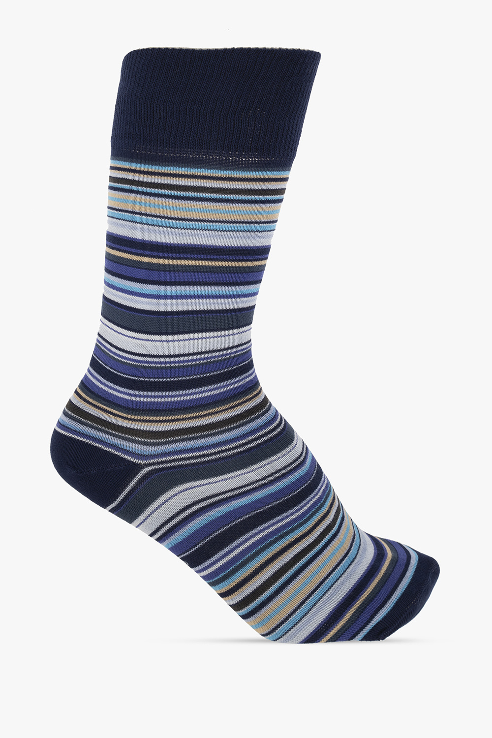 Paul Smith Six-pack Multicolor Signature Stripe Socks In Gray