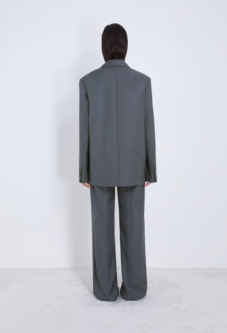 Loulou Studio Long-sleeved Casual Jacket In Gray