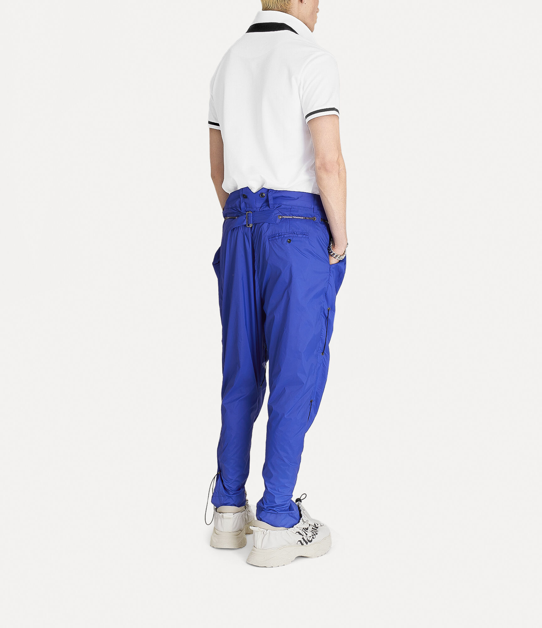 Vivienne Westwood Striped Tipping Polo Shirt With Short Sleeves In White