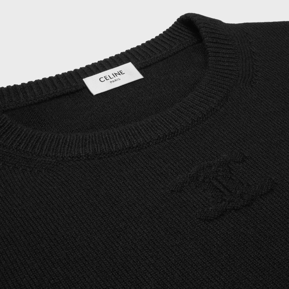 CELINE CREW NECK SWEATER IN HERITAGE CASHMERE