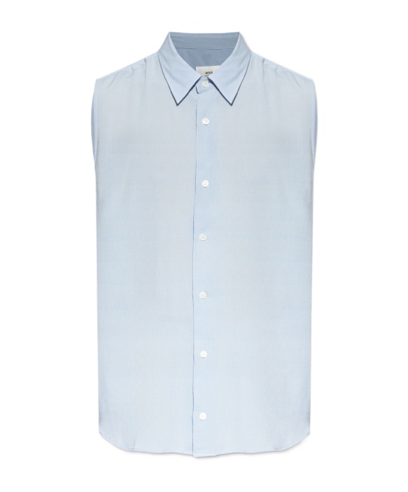 Ami Alexandre Mattiussi Ami Paris Ami De Coeur Motif Sleeveless Shirt In White