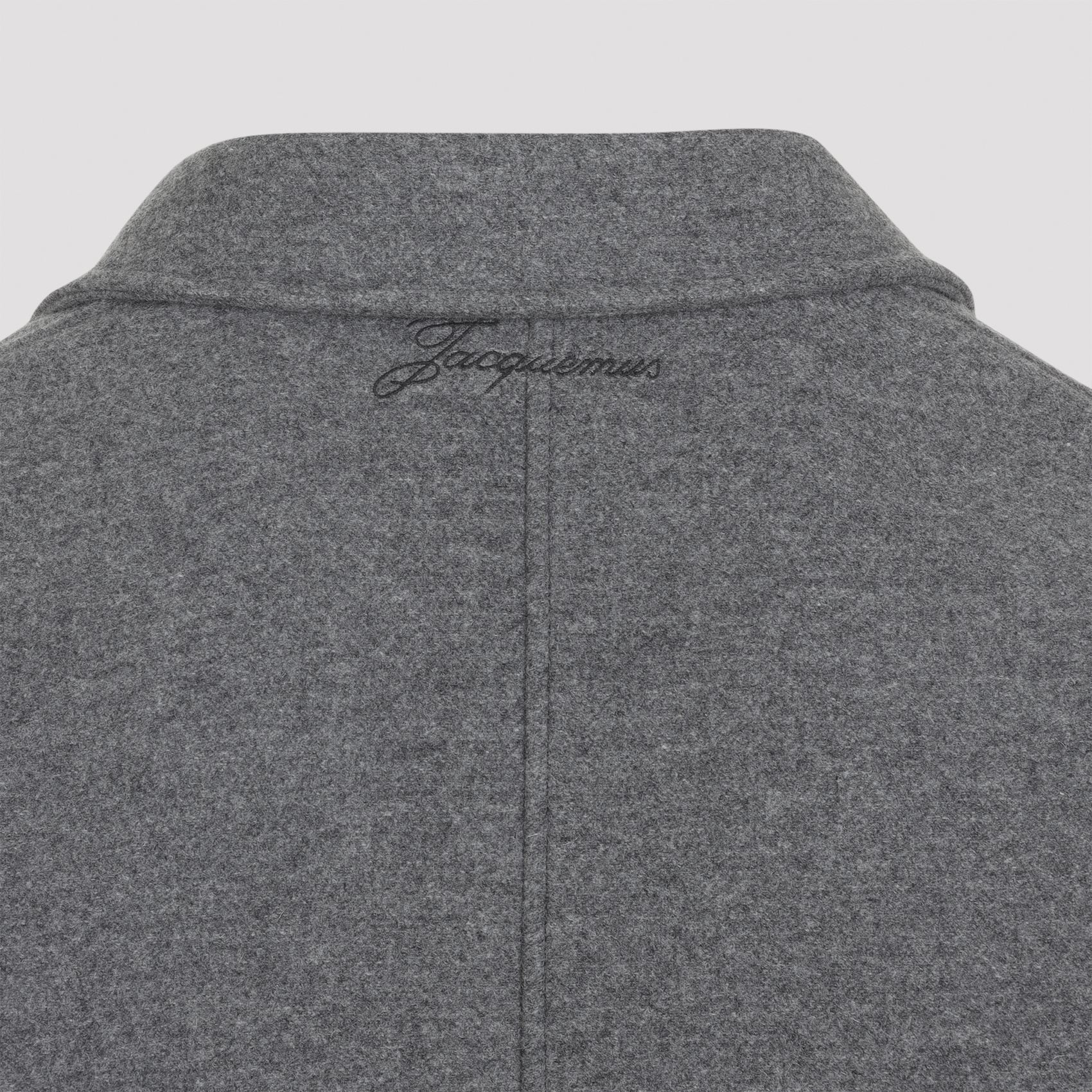 Jacquemus Mens Grey Feltro Pointed-collar Wool Bomber Jacket In Gray