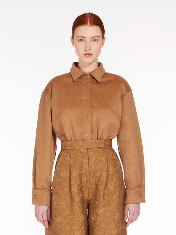 Max Mara Button-up Shirt Jacket In Brown