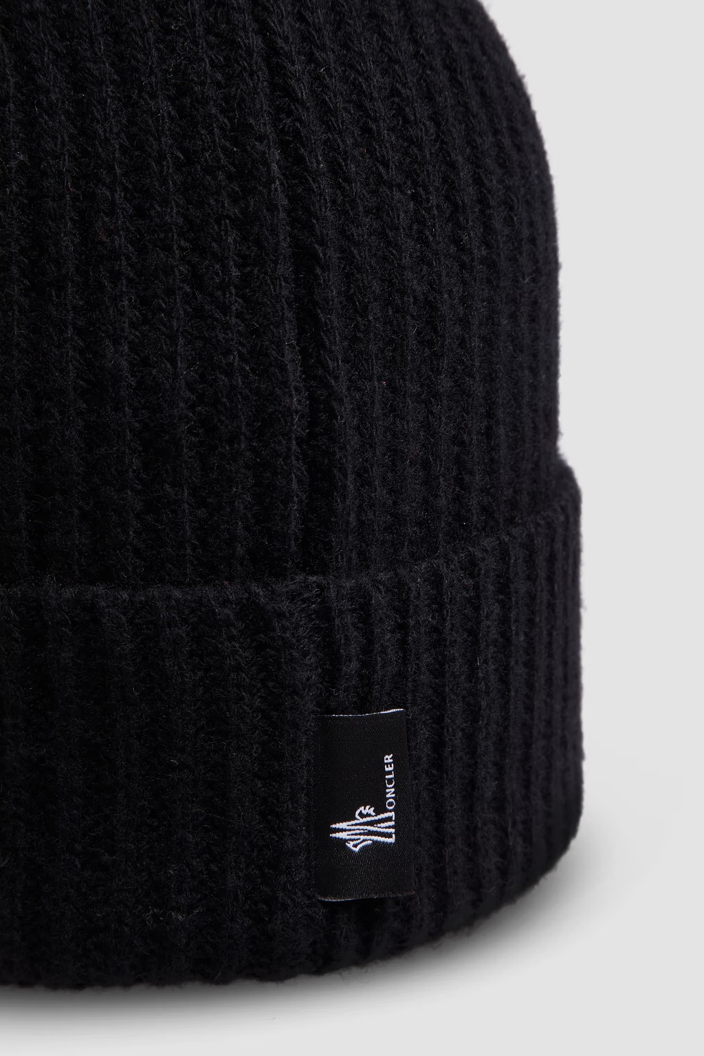 Moncler Wool Knitted Hat In Black