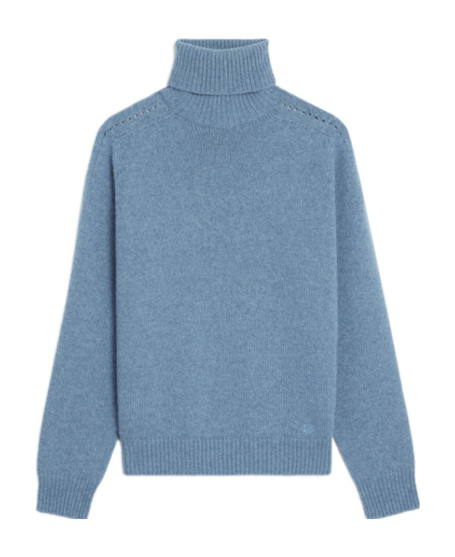 Celine Cashmere Turtleneck Sweater In Blue