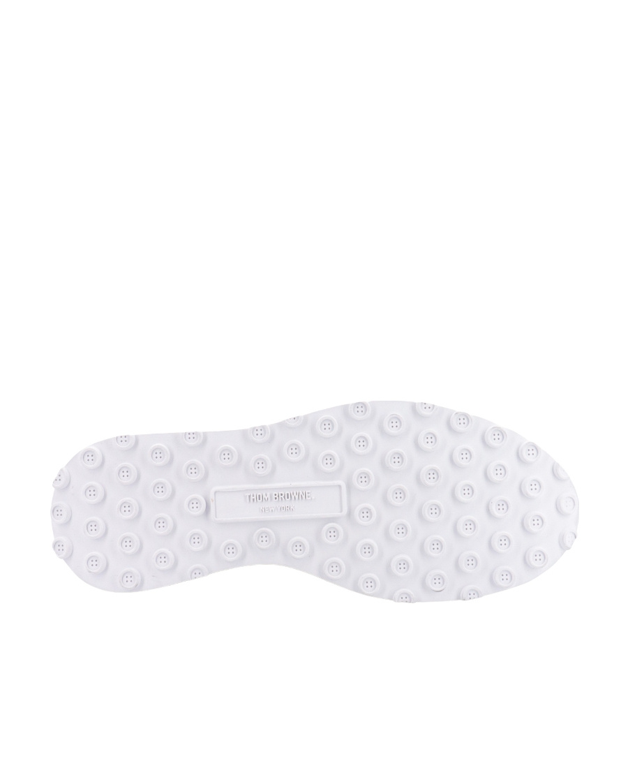 Thom Browne Longwing Brogue W/ Tech Runner Sole In Trompe Loeil Knit In Black