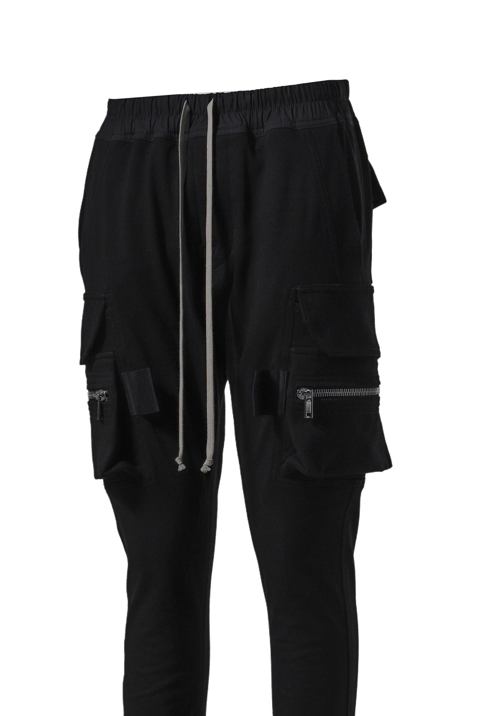 Rick Owens Drawstring Elastic Waist Casual Pants In Black