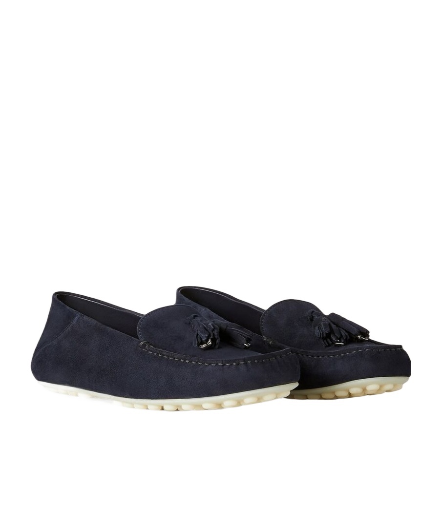 Loro Piana Suede Tassel Moccasin Loafers In Black
