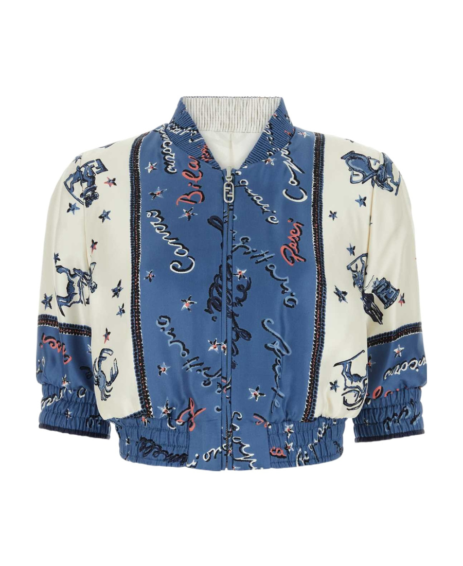 Fendi Graphic Printed Bomber Jacket In Multi