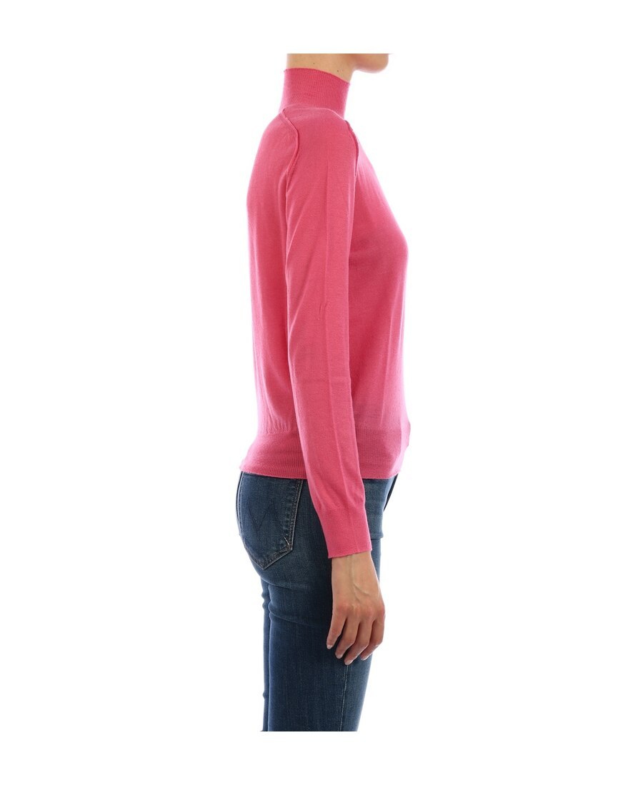 Bottega Veneta High-neck Cashmere Sweater In Pink