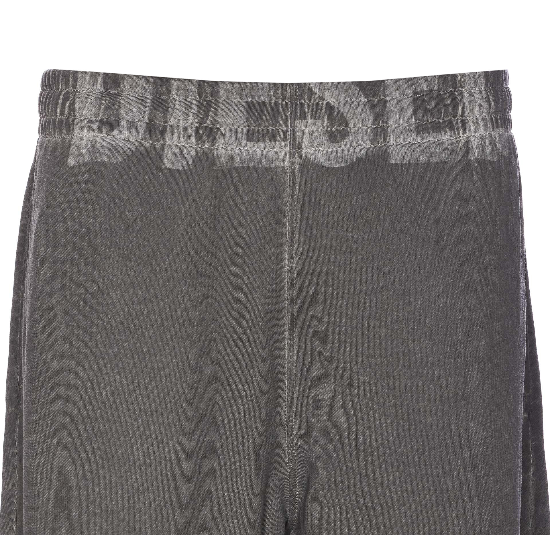Diesel Trousers With Printed Lateral Pockets And Elasticized Waist In Black
