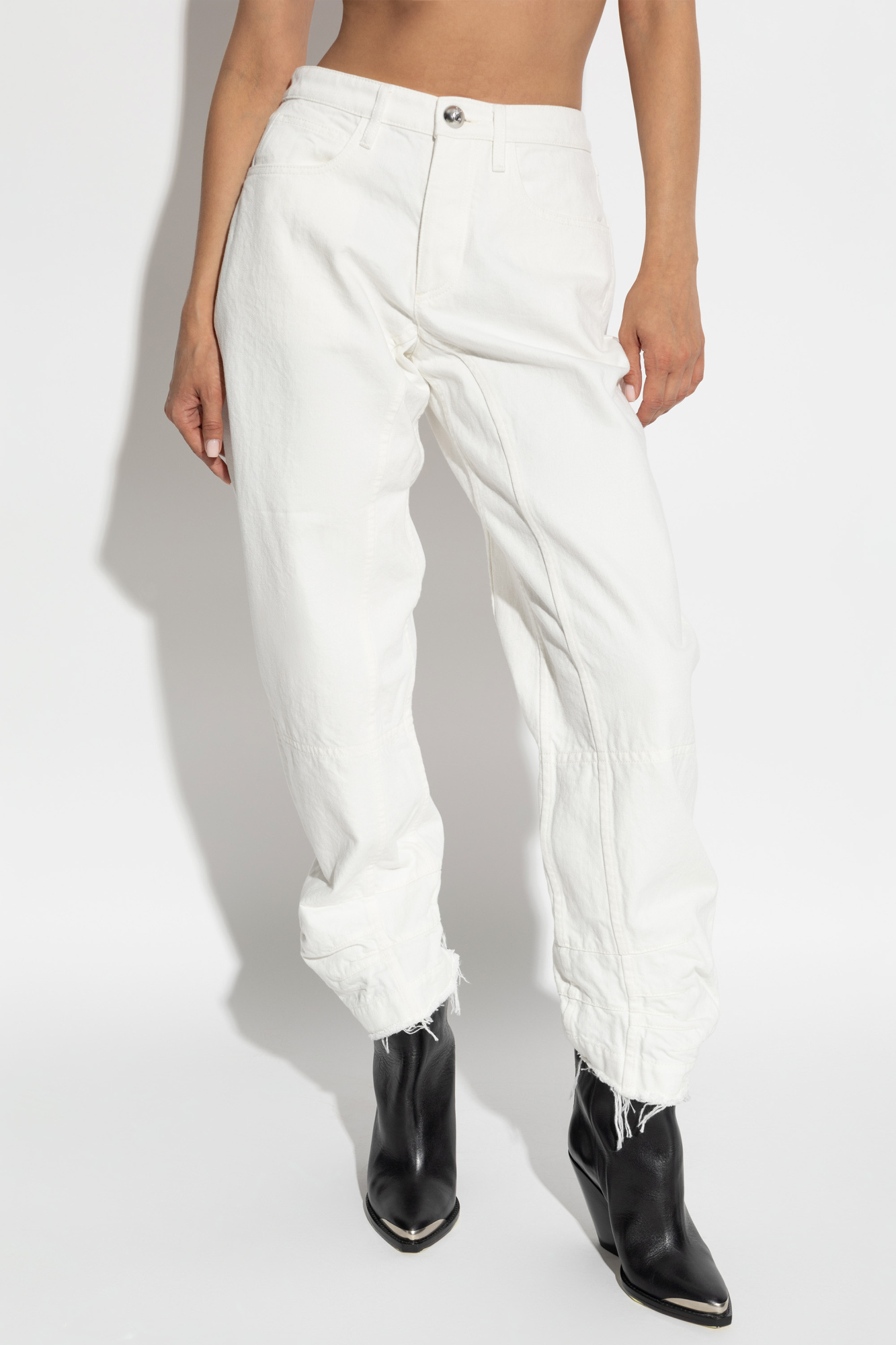 Jil Sander Mid-rise Tapered Jeans In White