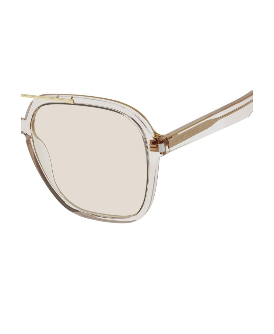 Saint Laurent Logo Square-frame Glasses In White