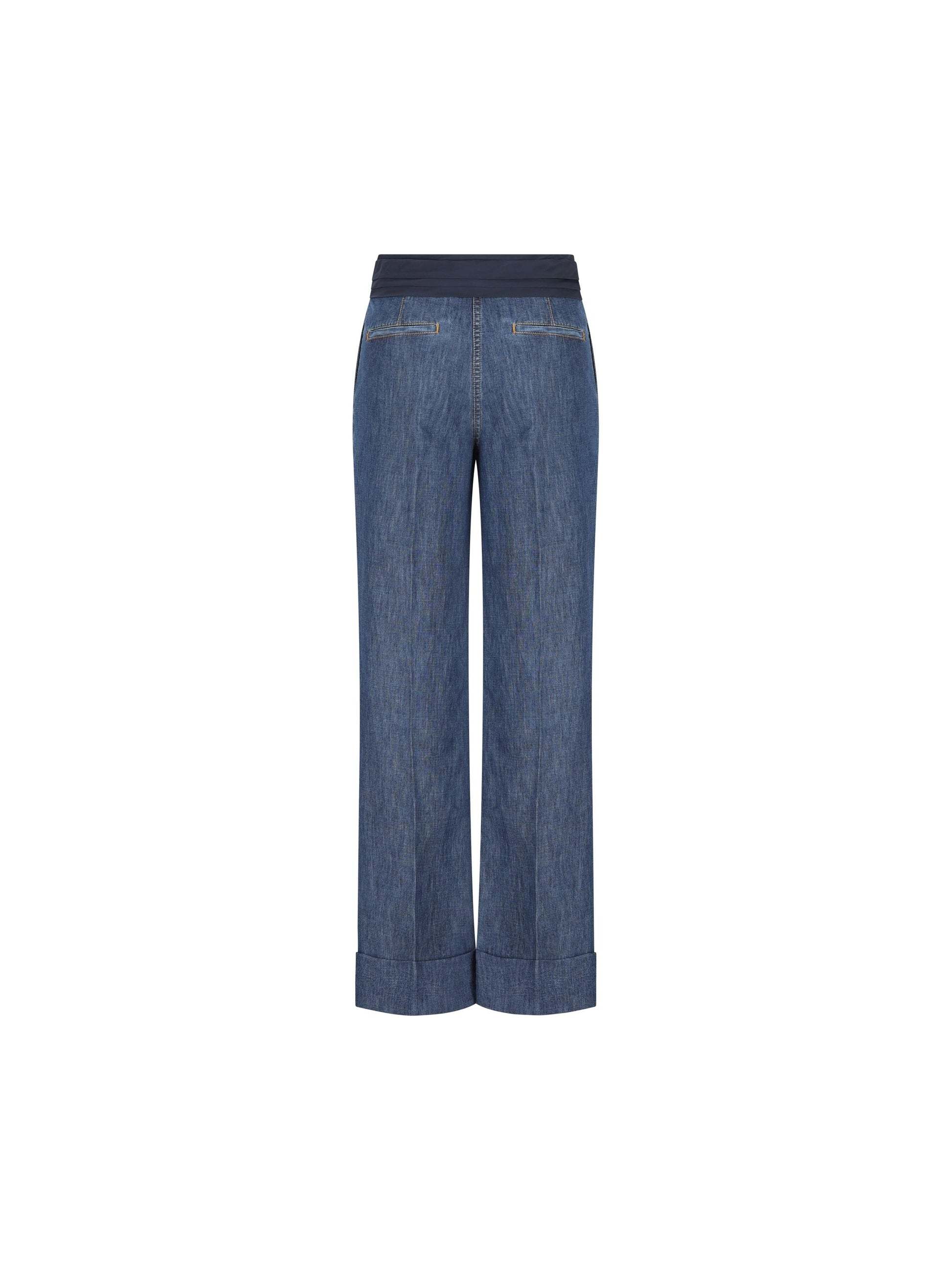 Valentino Straight-leg Wide-leg Pants In Blue