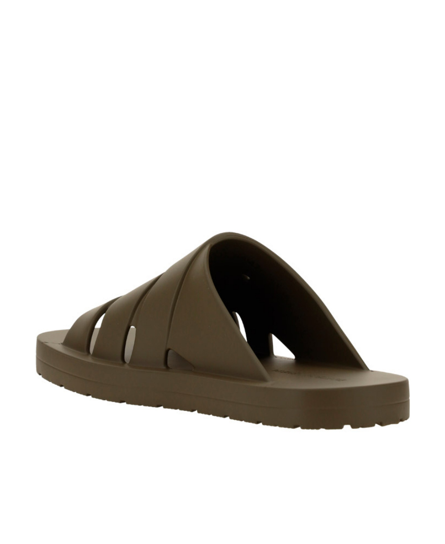 Bottega Veneta Brown Cotton Sandal In Multi