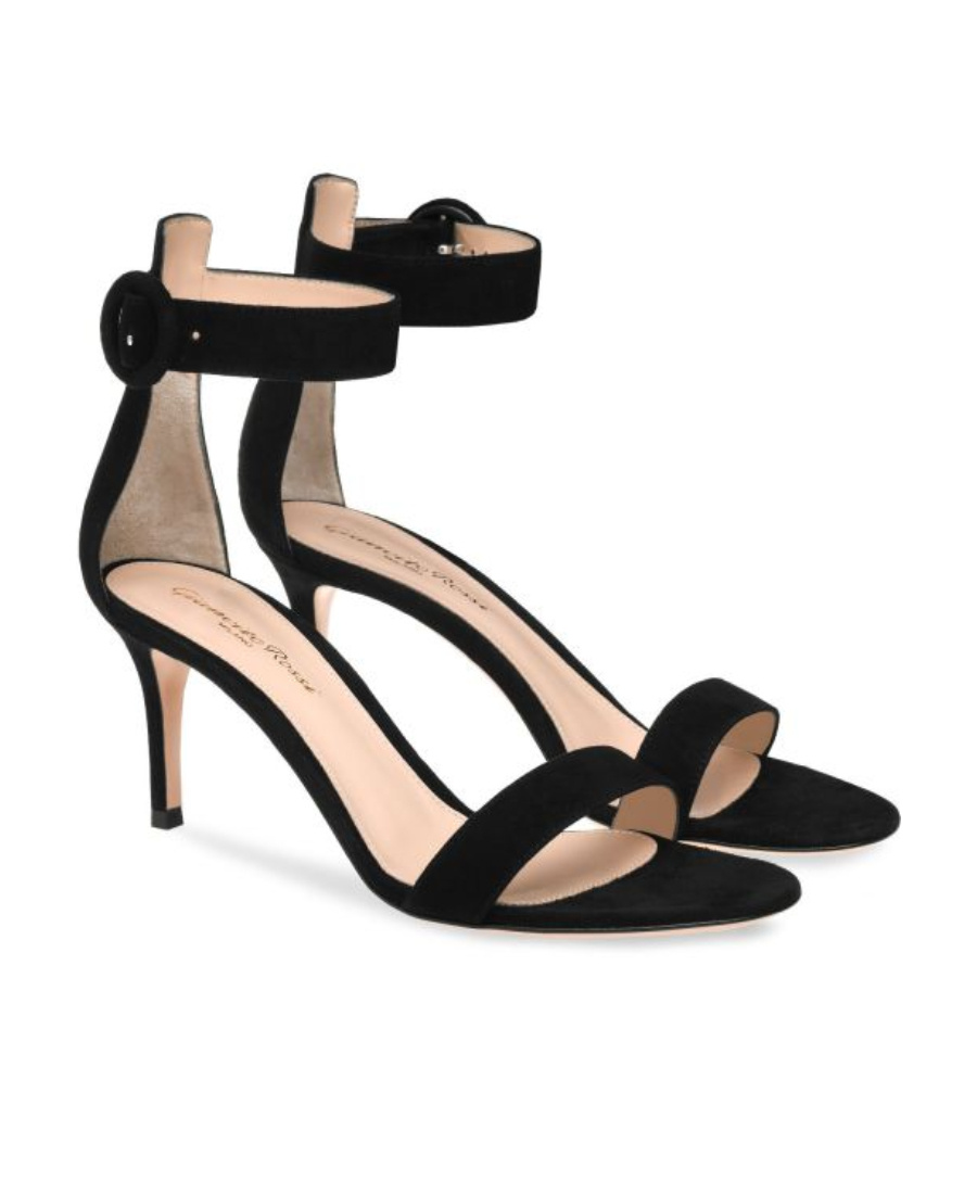 Shop Gianvito Rossi Adjustable Ankle Strap High Heel Sandals In Black