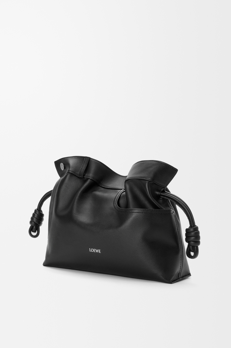 Loewe Flamenco Clutch Medium Bag In Calfskin Nappa In Black