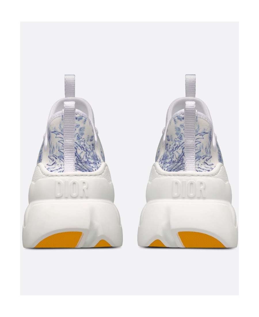 Dior D-connect Low-cut Casual Sneakers In White