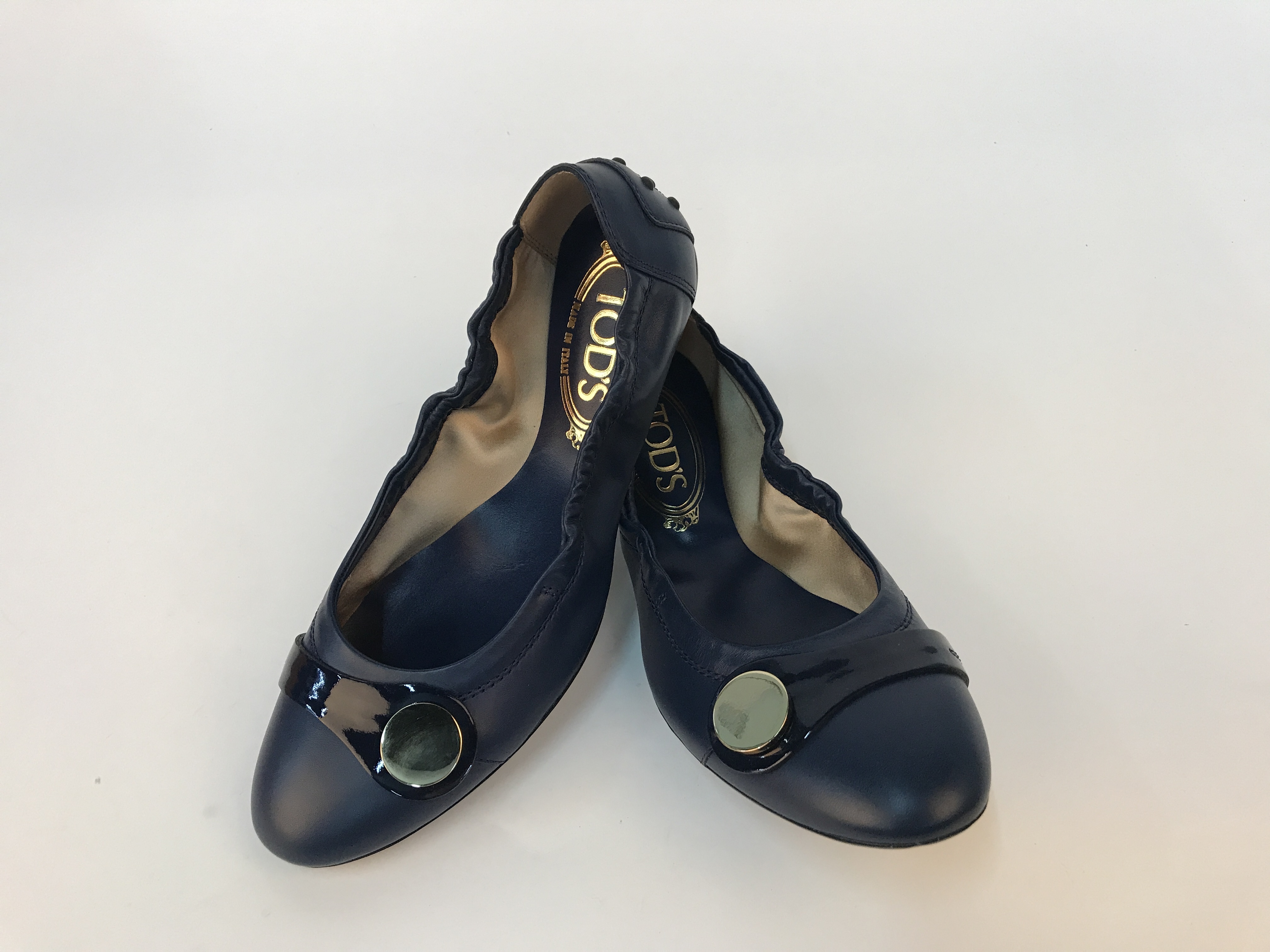 Tod's Logo Details Flat Shoes In Black