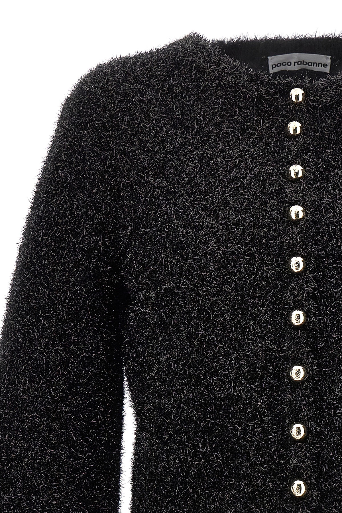 Rabanne Black Viscose Blend Cardigan In Black