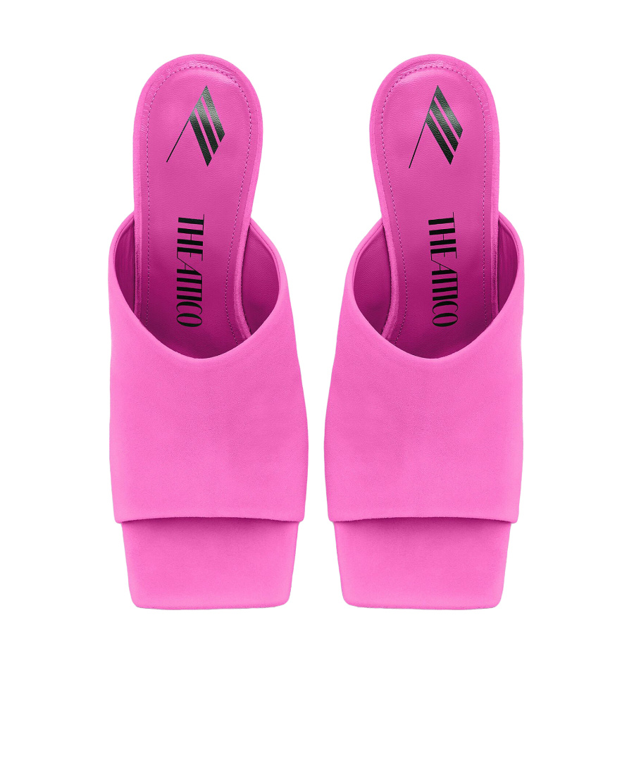 Attico Cheope 105mm Square-toe Mules In Pink