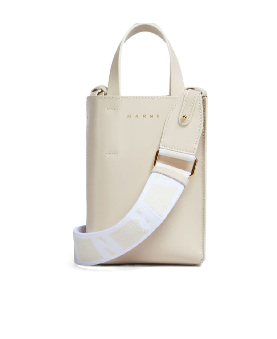 Shop Marni Museo Nano Bag In Cream Leather In White