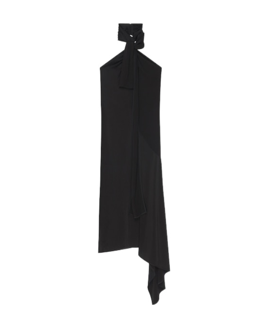 Givenchy Dress In Crepe With Satin Back And Lavalliere In Black
