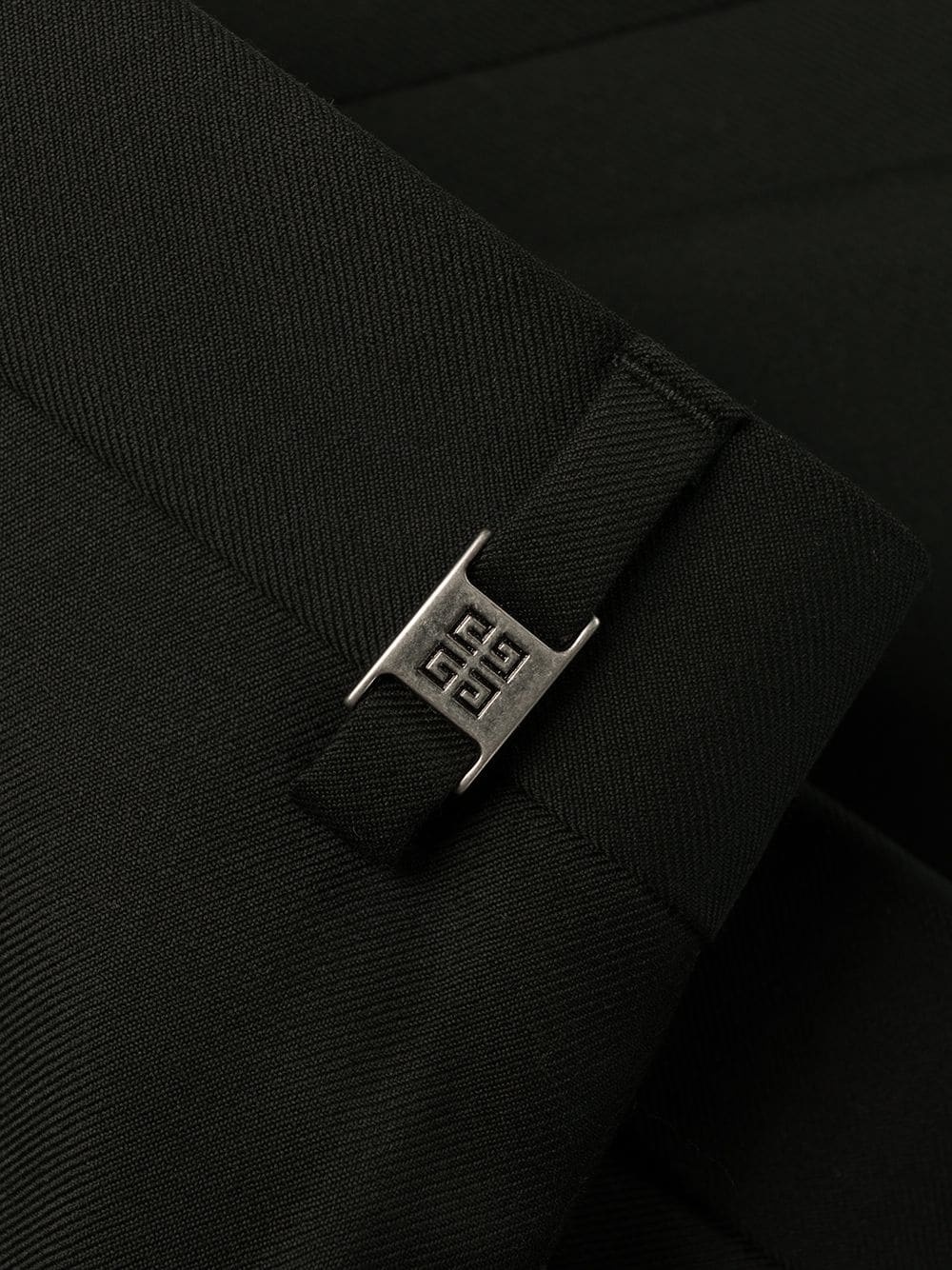 Givenchy Split Logo Detail Tailored Trousers In Black