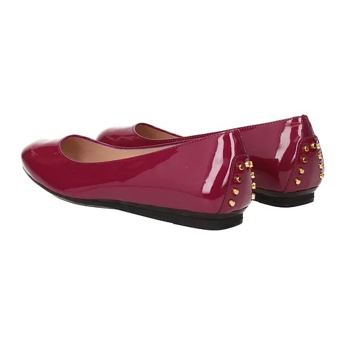 Shop Tod's Round Head Ballet Shoes In Red