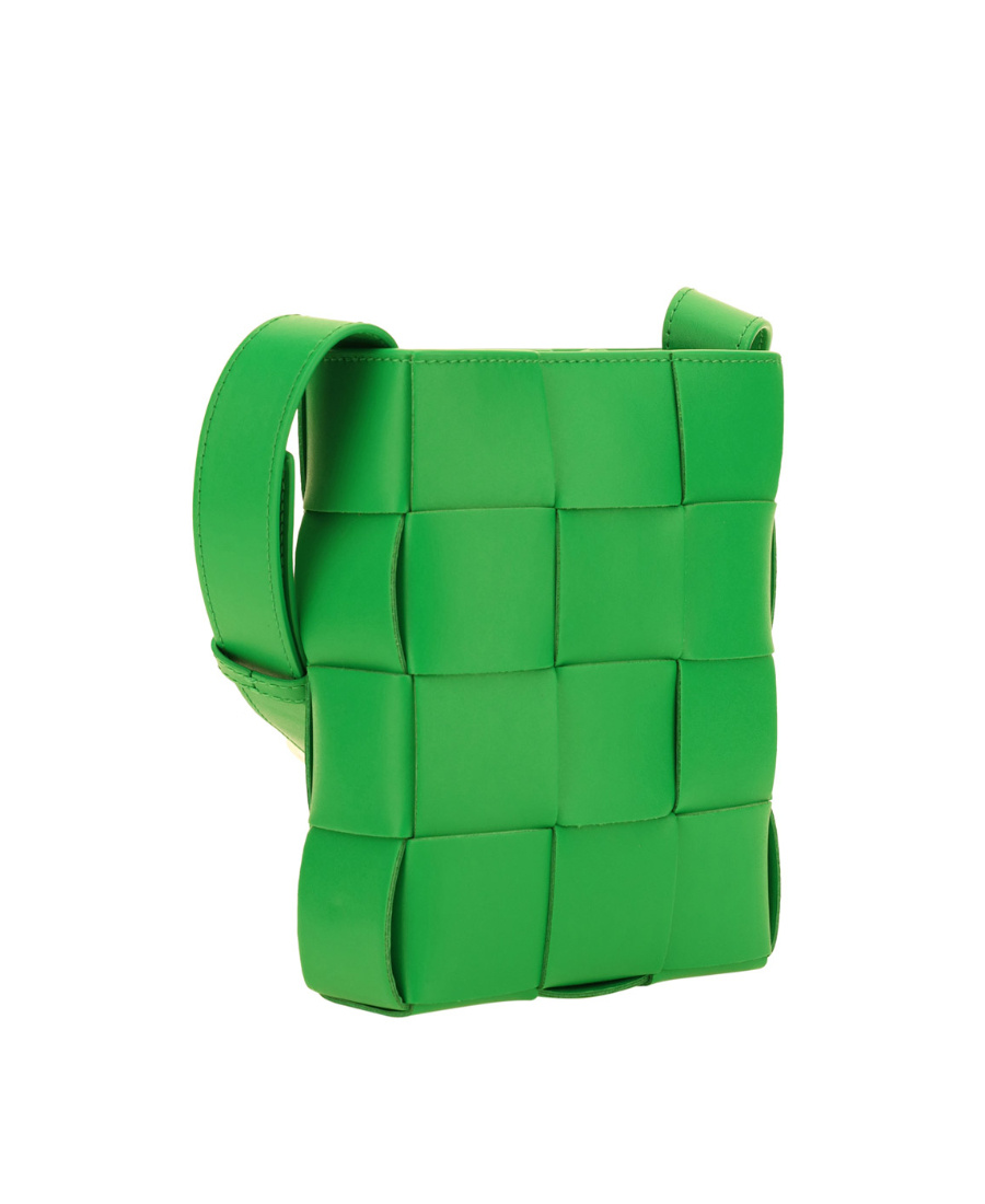 Bottega Veneta Mini Cassette Crossbody Bag In Green