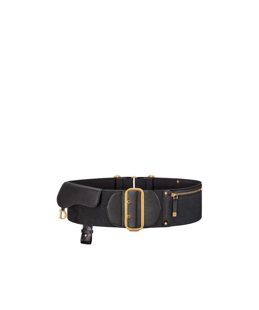 Dior Saddle Belt In Gray