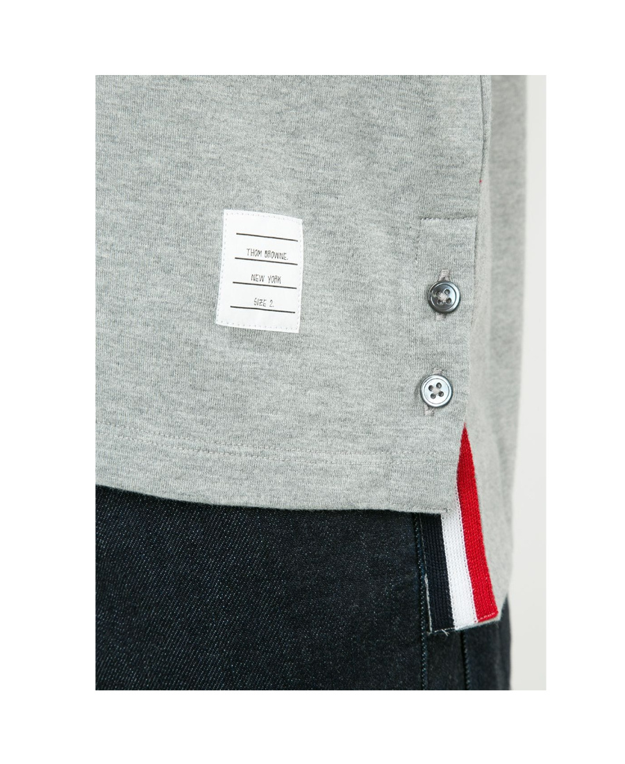 Thom Browne Gray Oversized Short Sleeve Pocket T-shirt In Gray