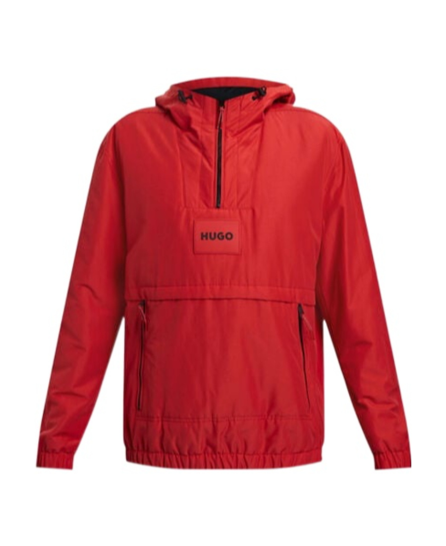 Hugo Boss Hooded Casual Jacket In Red