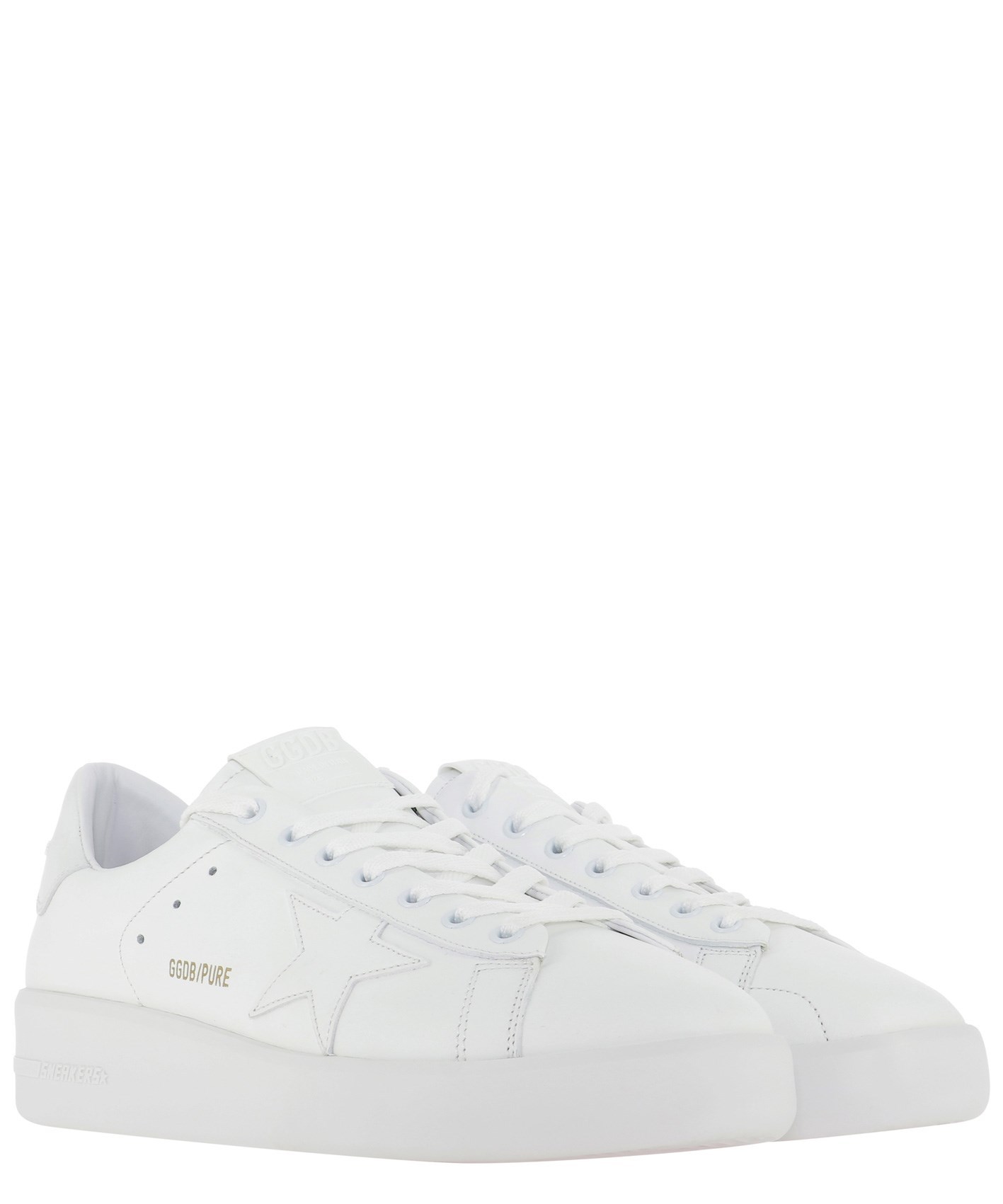 Golden Goose Deluxe Brand Men White Leather Pure New Sneakers In White