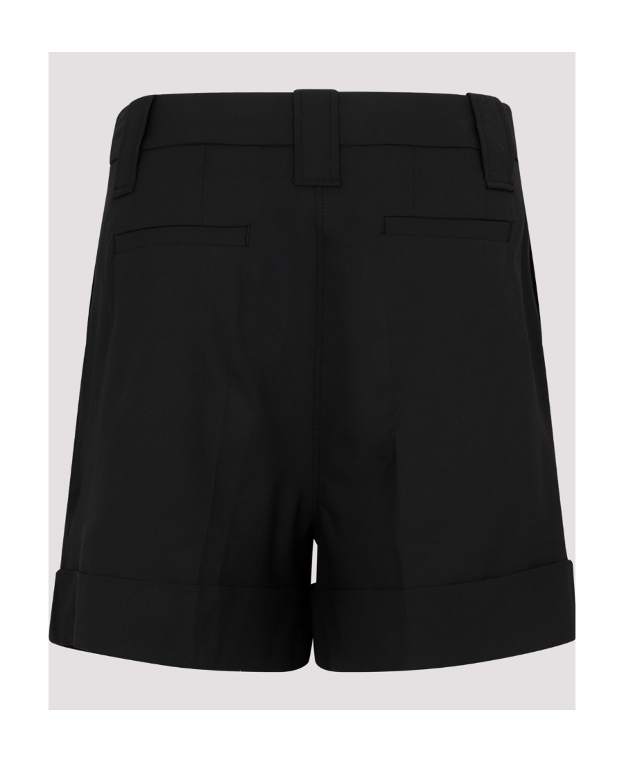 Ganni Drapey High-waisted Shorts In Black
