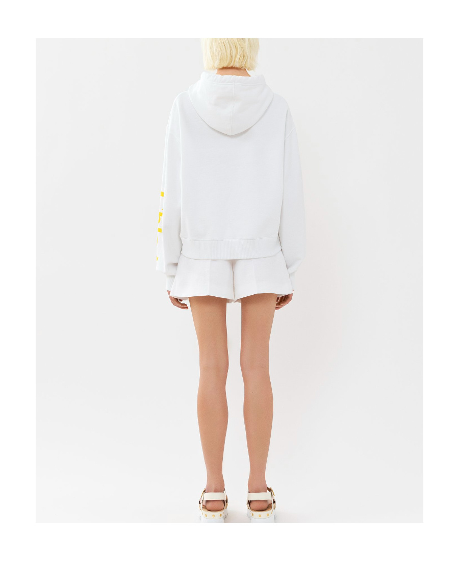 Chloé Printed Hooded Sweater In White