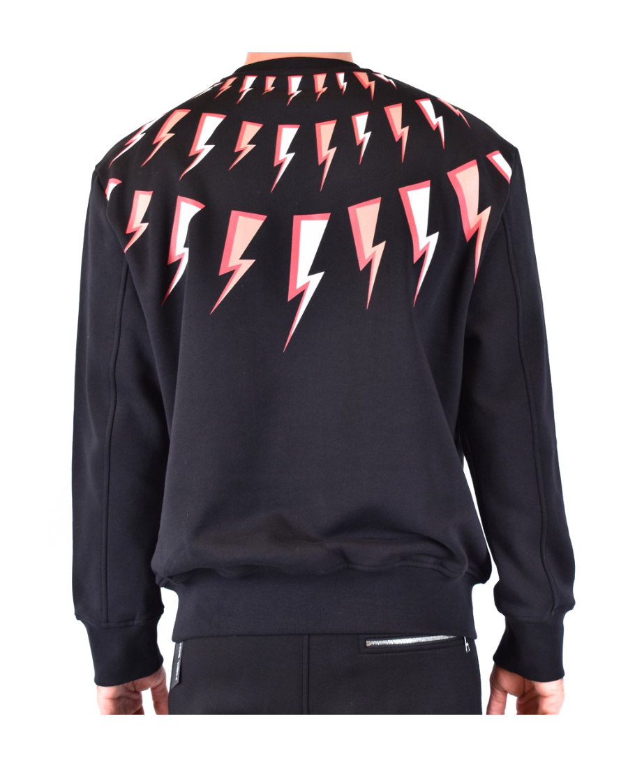 Neil Barrett Thunderbolt-print Sweatshirt In Black