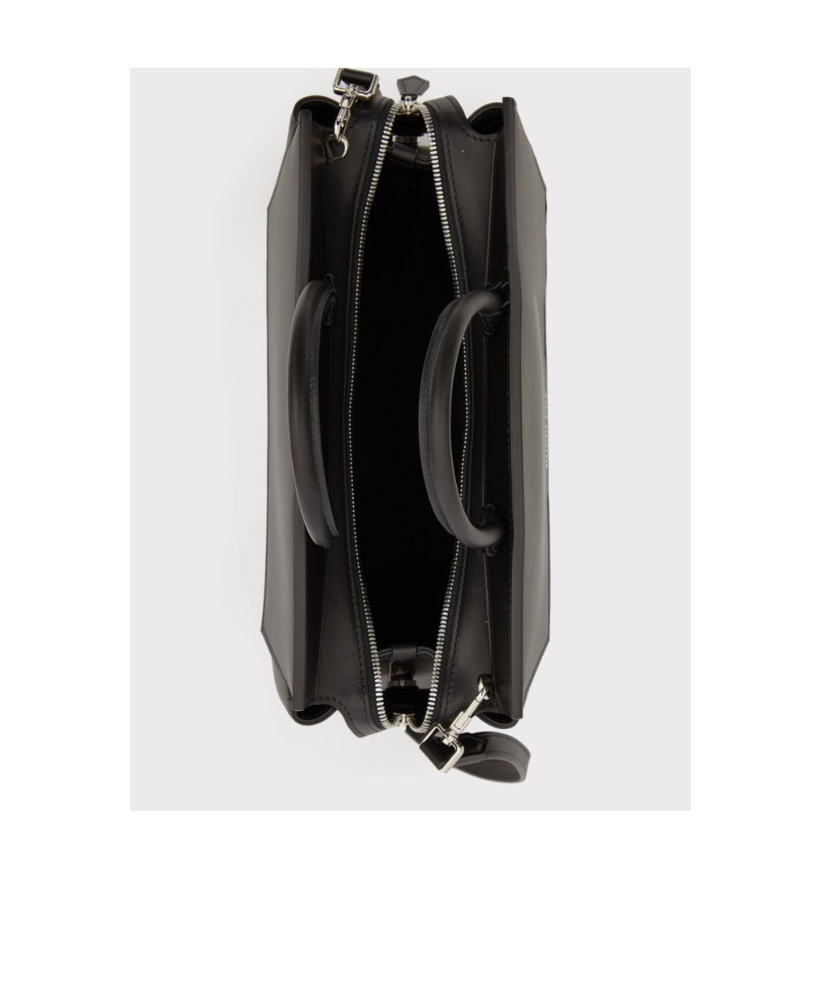 Burberry Black Leather Medium Tote Bag In Black